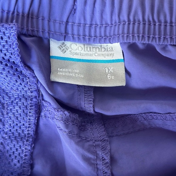 Columbia 1X Purple Sandy River Shorts Pockets UPF 30 Drawstring Quick-Dry Womens - Picture 4 of 7